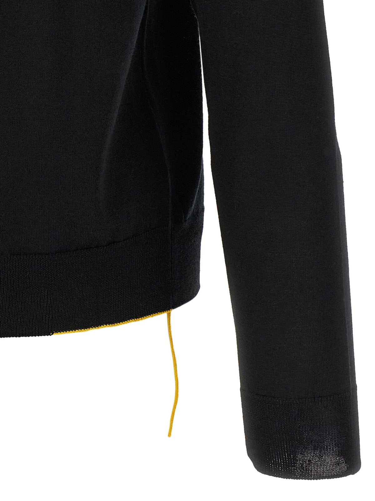 Yellow stitching polo shirt with visible thread 4