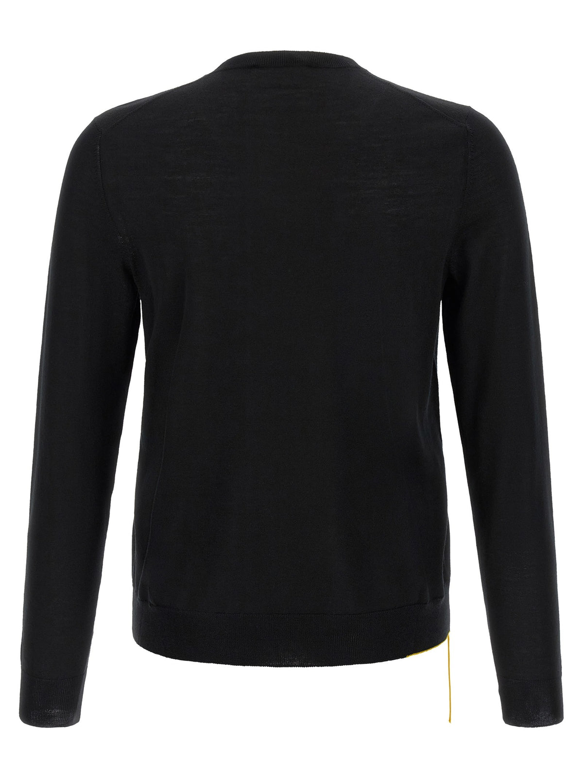 Yellow stitching sweater with visible thread 2