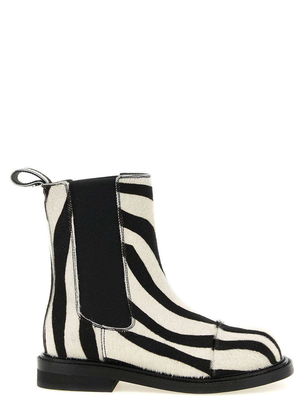Zebra pony ankle boots