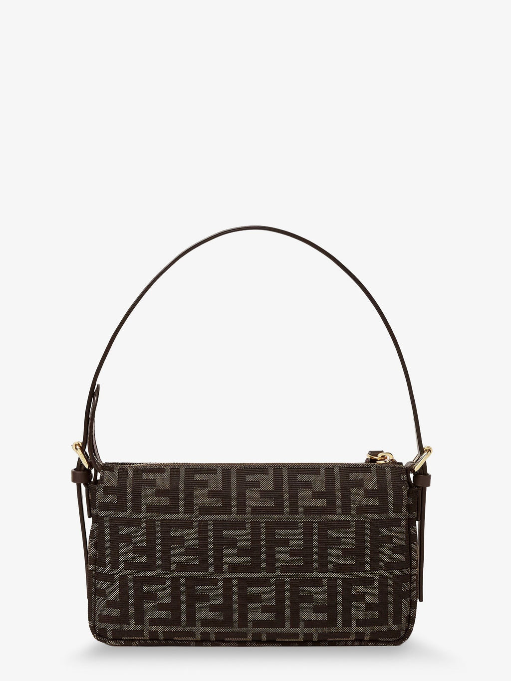 Zip Top Small FF Zucca Fabric shoulder bag 2