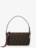 Zip Top Small FF Zucca Fabric shoulder bag
