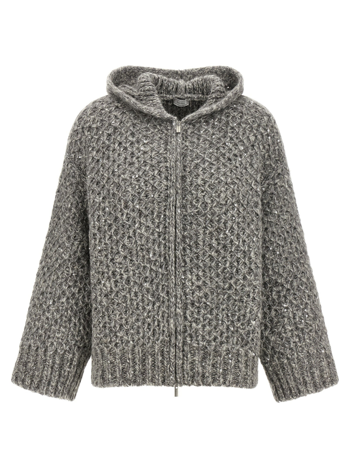 Zipped hooded cardigan
