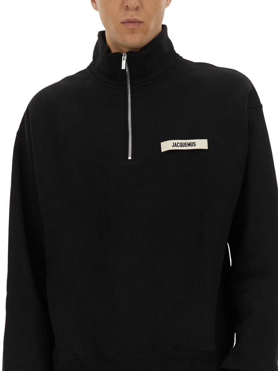FELPA CON LOGO E ZIP 4